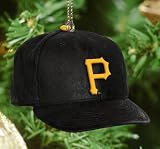 Pack of 4 MLB Pittsburgh Pirates Baseball Cap Christmas Ornaments