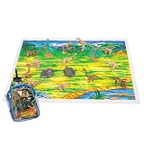 Dinosaur Skeleton Fossil Playset: 12 Piece Toy set in Clip Bag for Play on the GO!IMAGE