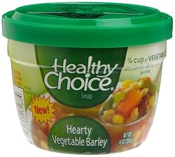 HealthyChoiceHeartyVegetableBarleySoup,14-OunceMicrowavableCups(Packof12)