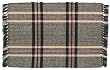 Durable Hand Woven 100% Cotton Colorful Black and Red Plaid Placemat 12x18 Inches Set / 6