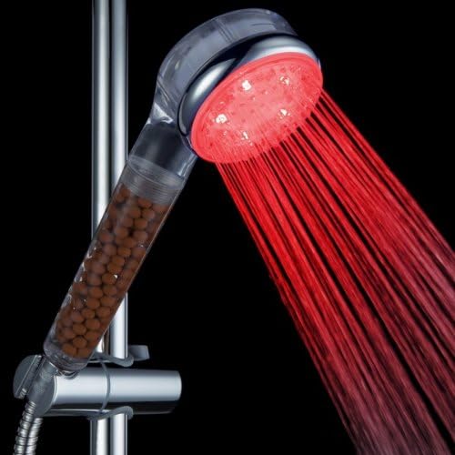 7 Colors LED Light Top Spray Shower Head,Magic Negative Ions Anion LED Shower Heads