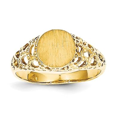 Cheap Girls Jewelry 14k Childs Fancy Signet Ring - Size 3 - JewelryWeb For Sale Cheap Girls Jewelry 14k Childs Fancy Signet Ring - Size 3 - JewelryWeb For Sale