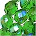 Czech Fire Polish Glass Beads 8mm Round Green Light Emerald AB (25)