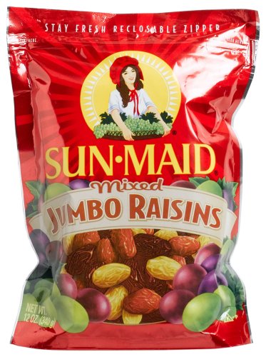 Sun Maid Mixed Jumbo Raisins, 12-Ounce Bags (Pack of 5)