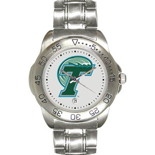 Tulane Green Wave Men’s Gameday Sport Watch w/Stainless Steel Band