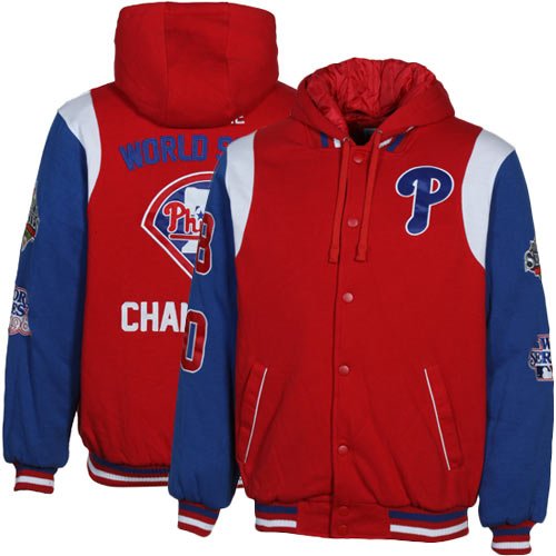 Philadelphia Phillies Red-Royal Blue 2X World Series Champs Commemorative Full Button Fleece Jacket (Large)
