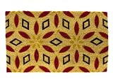 Kitchen & Housewares : Door mat Mediterranean Flower pi w. rubber