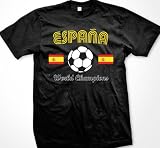 España Flags 2010 World Champions International Soccer T-Shirt, Spain Soccer Champions Mens T-shirt