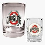 Ohio State Buckeyes Rocks Glass and Shot Glass Set
