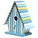 COTTAGE VOGELHAUS STRIPES NISTKASTEN HOLZ METALL
