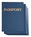 Passport Book - 24-Pack Blank Journal Notebooks for School Projects, Pretend Play, Scrap-Booking, Navy Blue, 4.25 x 5.75 inches