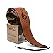 Dulphee Brown Genuine Leather Guitar Strap, Soft Suede Shoulder Starp - Adjusteable Guitar Strap For Bass, Electric & Acoustic Guitar
