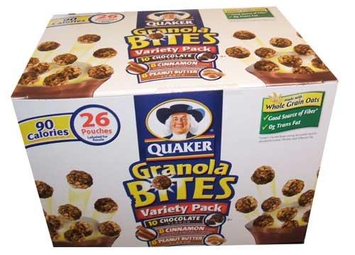 Quaker Granola Bites Variety Pack Twenty-Six 0.70 Ounce Pouches