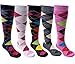 Socks n Socks-Womens 5 & 2 Pair Luxury Cotton Colorful Cool Fun Knee high Socks
