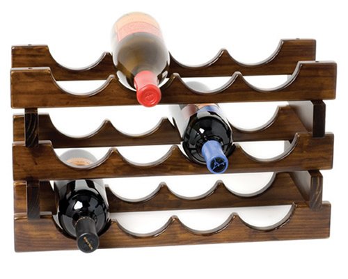 Childrens Toyshop  Kitchen & Housewares : True Fabrications Mod Squad Wood 4 Bottle Wine Rack