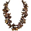 HinsonGayle DIVA Collection AAA Giant 15-25mm Chocolate Keshi Cultured Pearl Necklace (Sterling Silver)