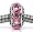 Birthstone Spacer Bead Charm (Rose Pink)