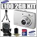 Samsung L100 8.1MP 3X Digital Camera Silver + 2GB Accessory Kit With Samsung 3 Year Warranty
