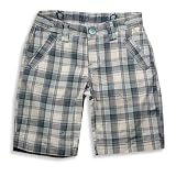 Jade - Girls Low Rise Woven Plaid Bermuda Short, Blue, Brown
