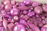 125-Piece Club Pack of Shatterproof Bubblegum Pink Christmas Ornaments
