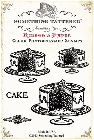 Something Tattered Cake Clear Stamps, 4 by 4-Inch