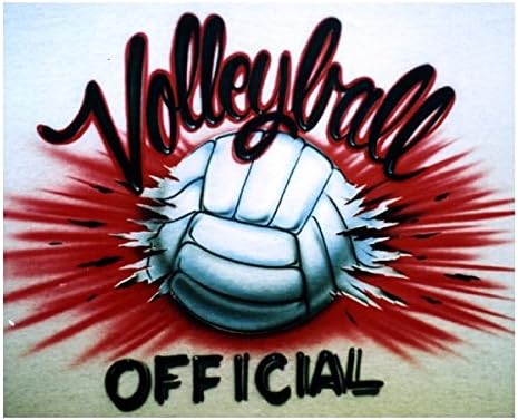 Volleyball professional airbrush stencil