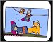 Mouse Pad with cat, playing, sock, pet, laundry Image