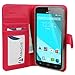 BLU Studio 5.0 Ce D534x Case, Abacus24-7 BLU Studio 5.0Ce Wallet Case with Flip Cover, Stand and Pockets for ID, Credit Cards - Pink BLU Studio 5.0Ce Flip Case