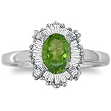 1 1/4ct Oval Peridot and Diamond Ring in 14k White Gold 51Ii4Q3mJQL. SL160 1 1/4ct Oval Peridot and Diamond Ring in 14k White Gold