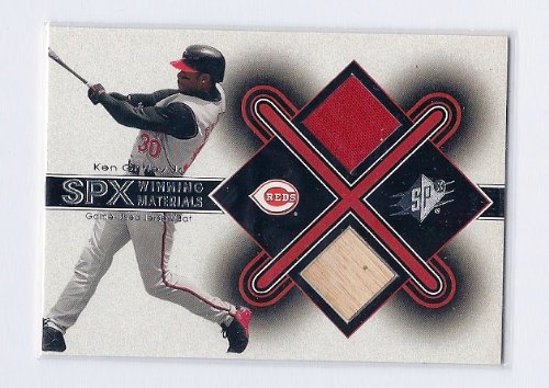 2001 Upper Deck SPX Ken Griffey Jr Game Used Bat and Jersey Cincinnati Reds Baseball Card