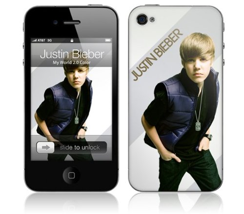 51IiBhePeWL MusicSkins Justin Bieber   My World 2.0 Color   iPhone 4 MSJB10133
