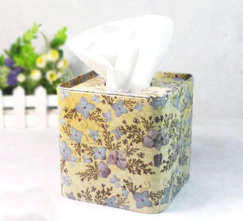 Flowers Pattern Bedroom Tissue Box Cover Holder Home Decoration