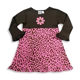 Girlfriends by Anita G - Girls Long Sleeve Dress, Brown, Fuschia