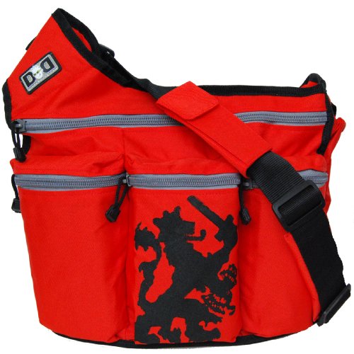 Diaper Dude Diaper Bag - Orange Lion Crest with FREE Stroller Strap