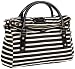 Kate Spade New York Kate Spade Nylon Stripe Small Leslie Satchel,Black/Cream,One Size