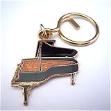 スタインウェイ グランドピアノ 黒 キーホルダー （携帯ストラップ付）Steinway Piano Keychain Strapの画像
