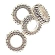 Silver Cast Donut Beads, 22pc Pkg