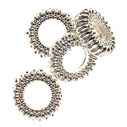 Silver Cast Donut Beads, 22pc Pkg