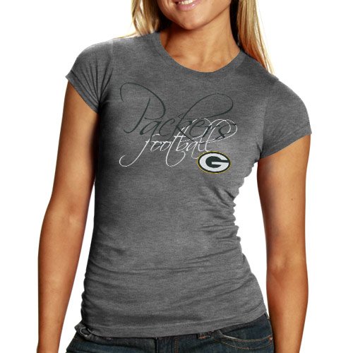 Green Bay Packers Ladies Franchise Fit II T-Shirt - Ash (Medium)