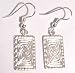 Sterling SIlver Oseberg Scandinavian Celtic Dangle Earrings French Wire