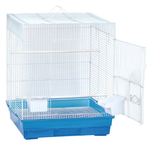 Blue Ribbon Square Style Roof Bird Cage, 18-Inch 