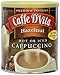 Caffe D'Vita Hazelnut Cappuccino - Instant Coffee Powder Mix, Gluten Free, No Cholesterol, No Hydrogenated Oils, No Trans Fat, 99% Caffeine Free - 16 Oz Can, 6-Pack