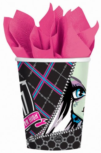 8 GOBELETS EN CARTON 266 ML MONSTERS HIGH POUR Fête d'enfants anniversaire ect..