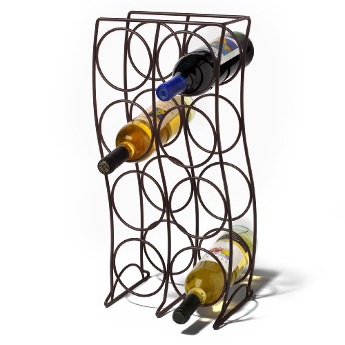 Spectrum 38524 Curve Wine Rack, 8 Bottle, Bronze