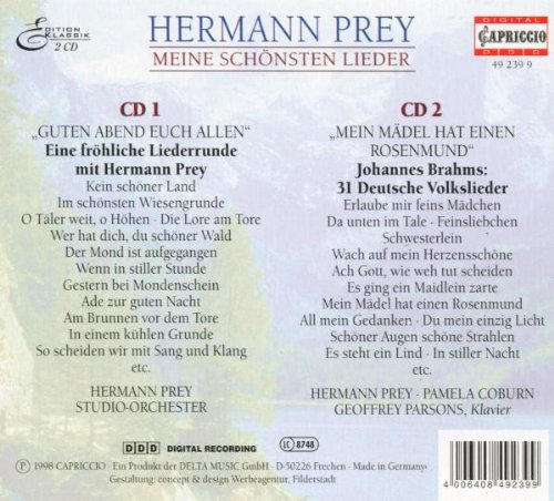 Cover image : My Favorite Lieder / Brahms: Deutsche Folksongs