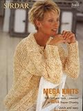 SIRDAR 5803 MEGA KNITS KNITTING PATTERN : Quick and easy big pin super chunky ladies cardigans and gilet (3 designs) (30-40in)