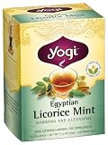Yogi Egyptian Licorice Mint, Herbal Tea Supplement, 16-Count Tea Bags (Pack of 6)