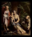 Correggio (Resting on the Flight into Egypt, with St. Francis) Black Wood-Mounted Art Poster Print - 13
