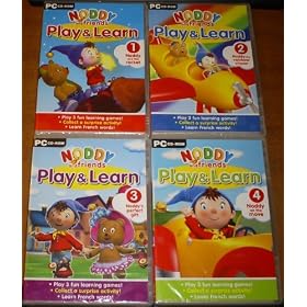 NODDY AND FRIENDS PLAY & LEARN 1 - 4 (1 - NODDY AND THE ROCKET / 2 - NODDY THE RAINBOW CHASER / 3 - NODDY'S PERFECT GIFT / 4 - NODDY ON THE MOVE) PC CD-ROM