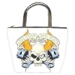 Bucket Bag (Leather) (Purse, Handbag) of Live Fast Die Young Skull Flames and Pistons (Harley Davidson, Hog, Motorcycle Riding, Bike Riding, West Coast Choppers, Orange County Choppers, American Chopper)